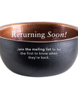 Hand-Hammered Copper Pedicure Bowl with Black