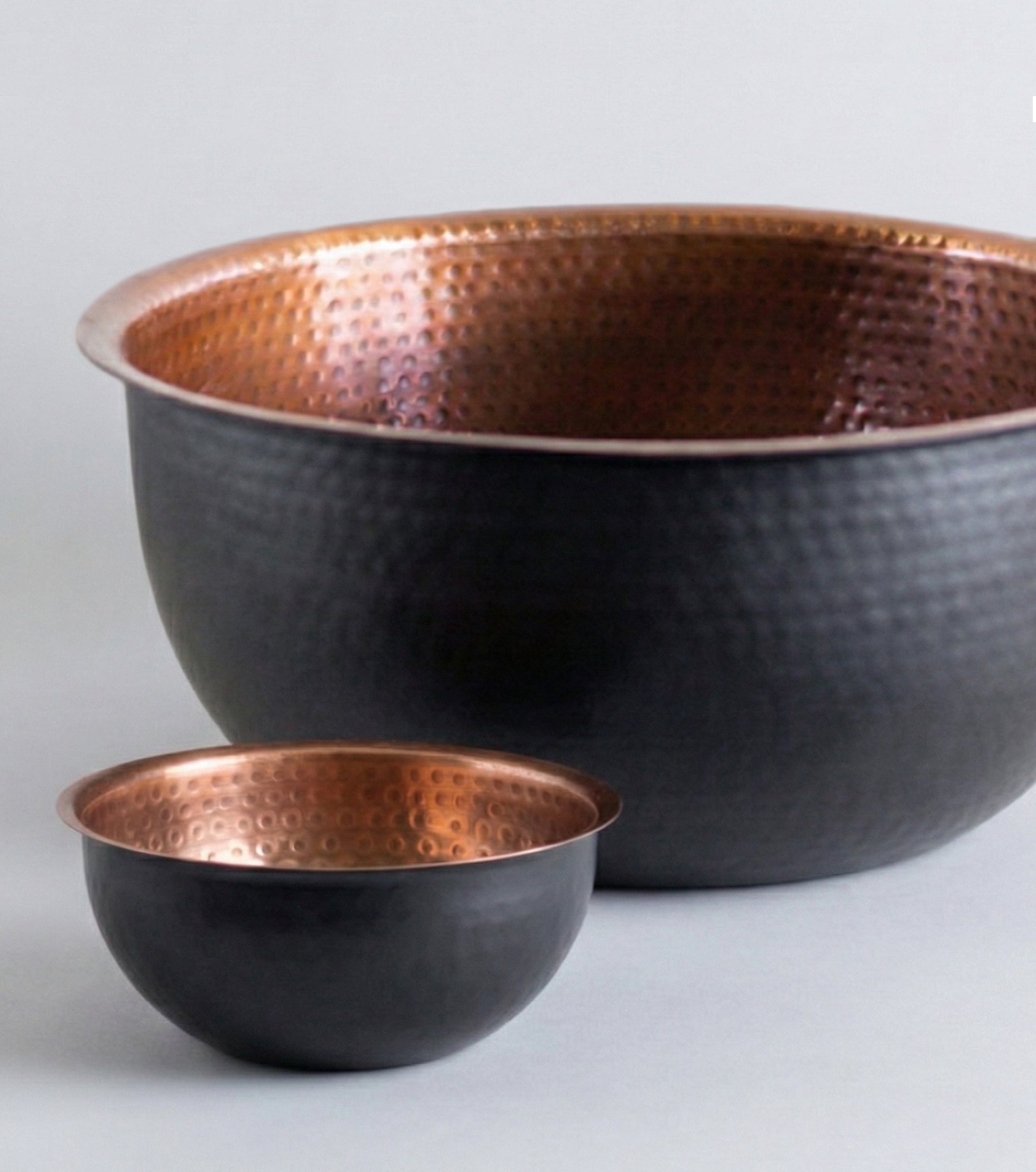 Hand-Hammered Copper with Black Mini Bowl