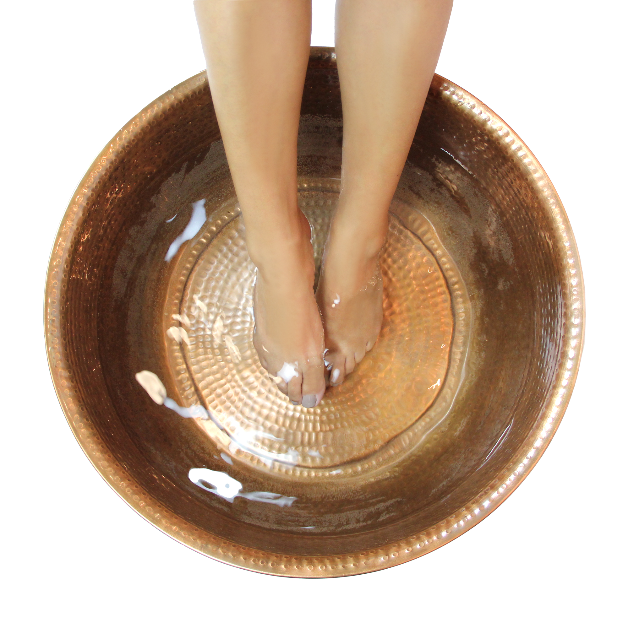 Hand-Hammered Copper with Black Pedicure Bowl