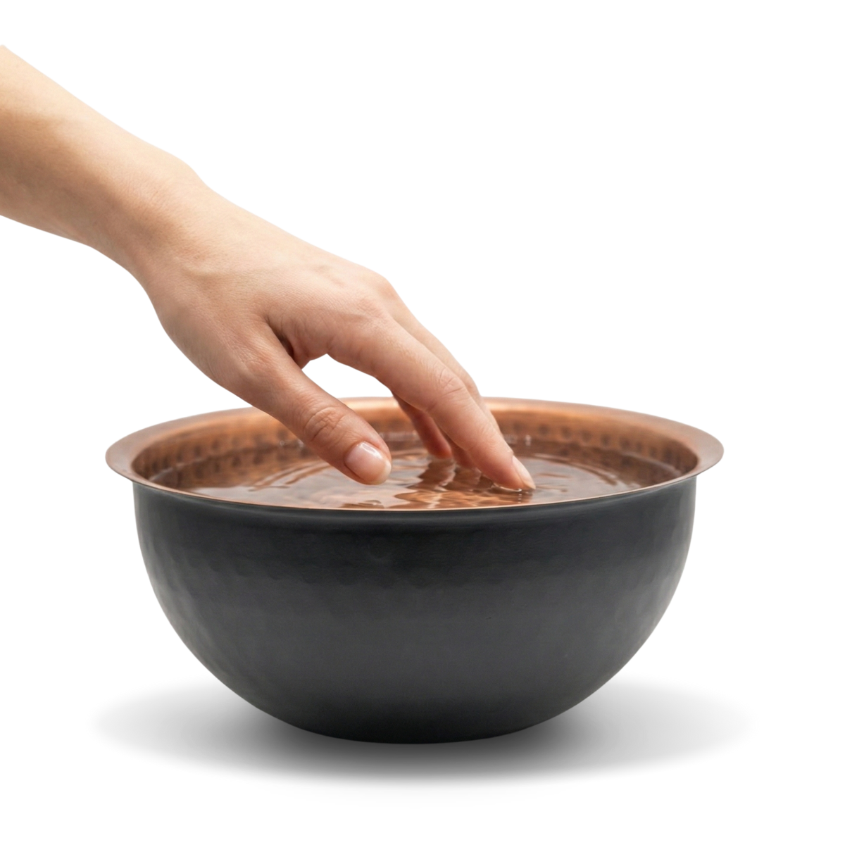 Hand-Hammered Copper with Black Mini Bowl