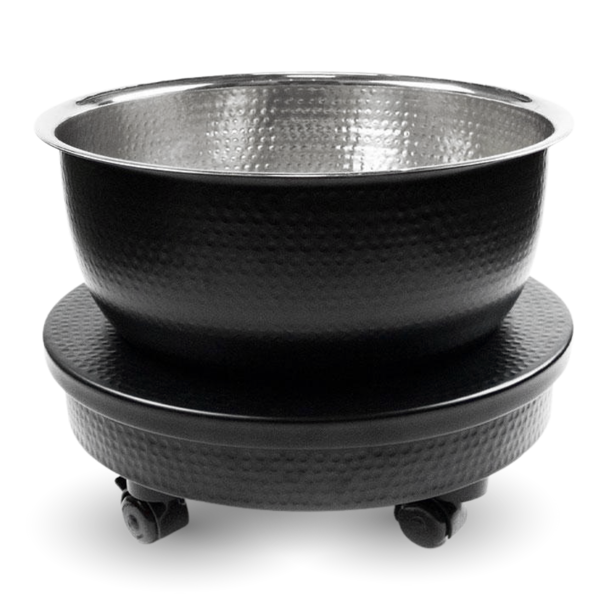 Hand-Hammered Black Pedicure Bowl Cart