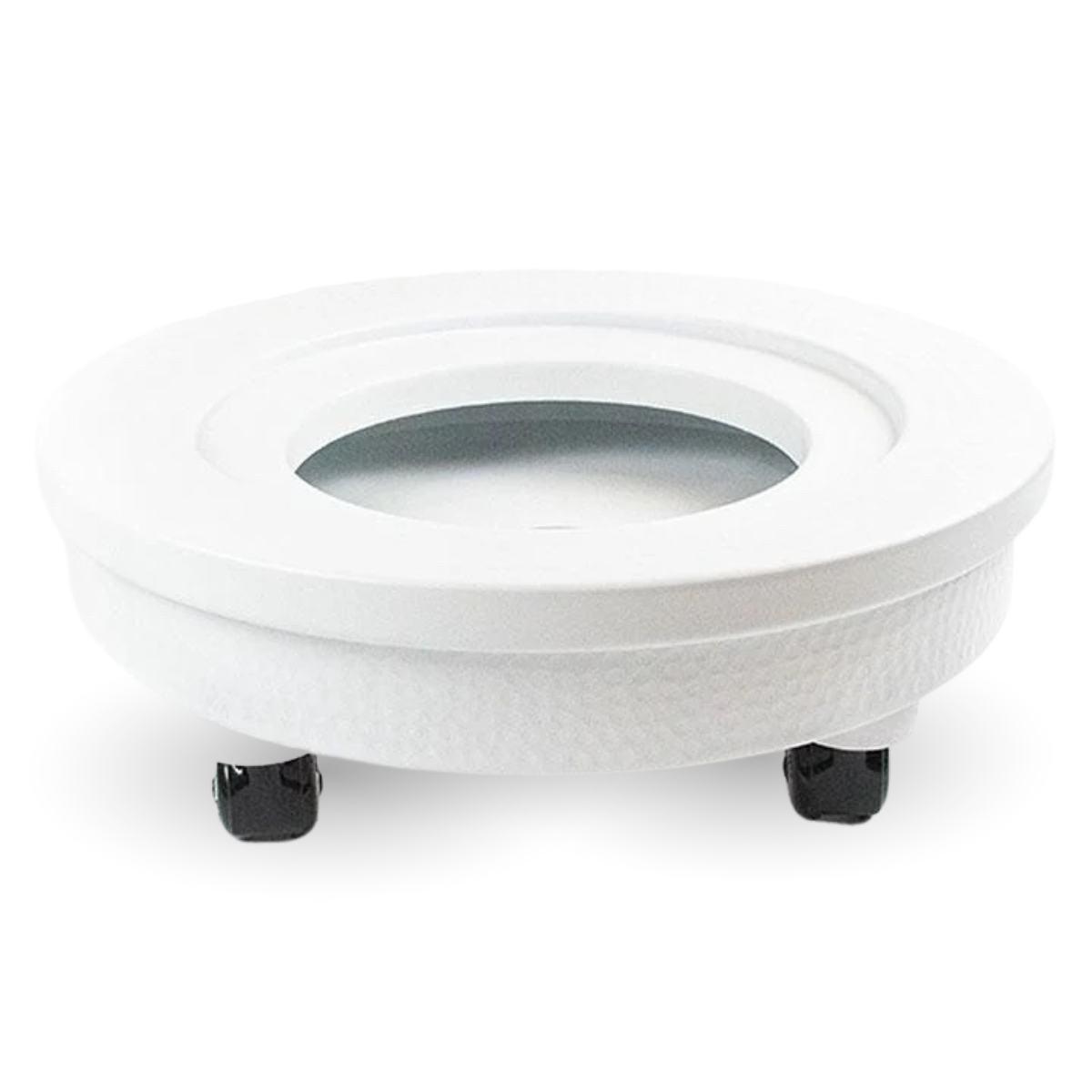 Hand-Hammered White Pedicure Bowl Cart