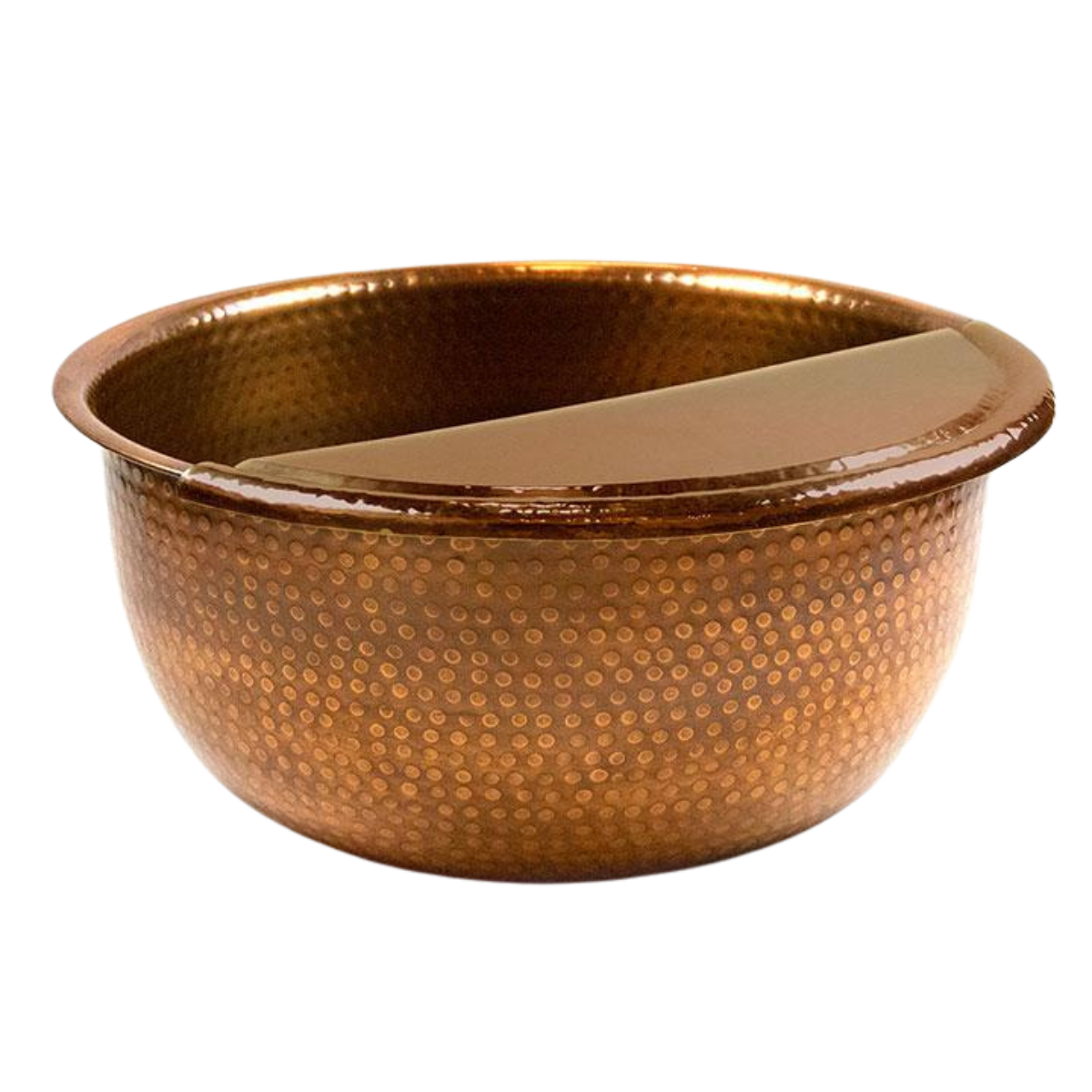 Hand-Hammered Copper Pedicure Footrest