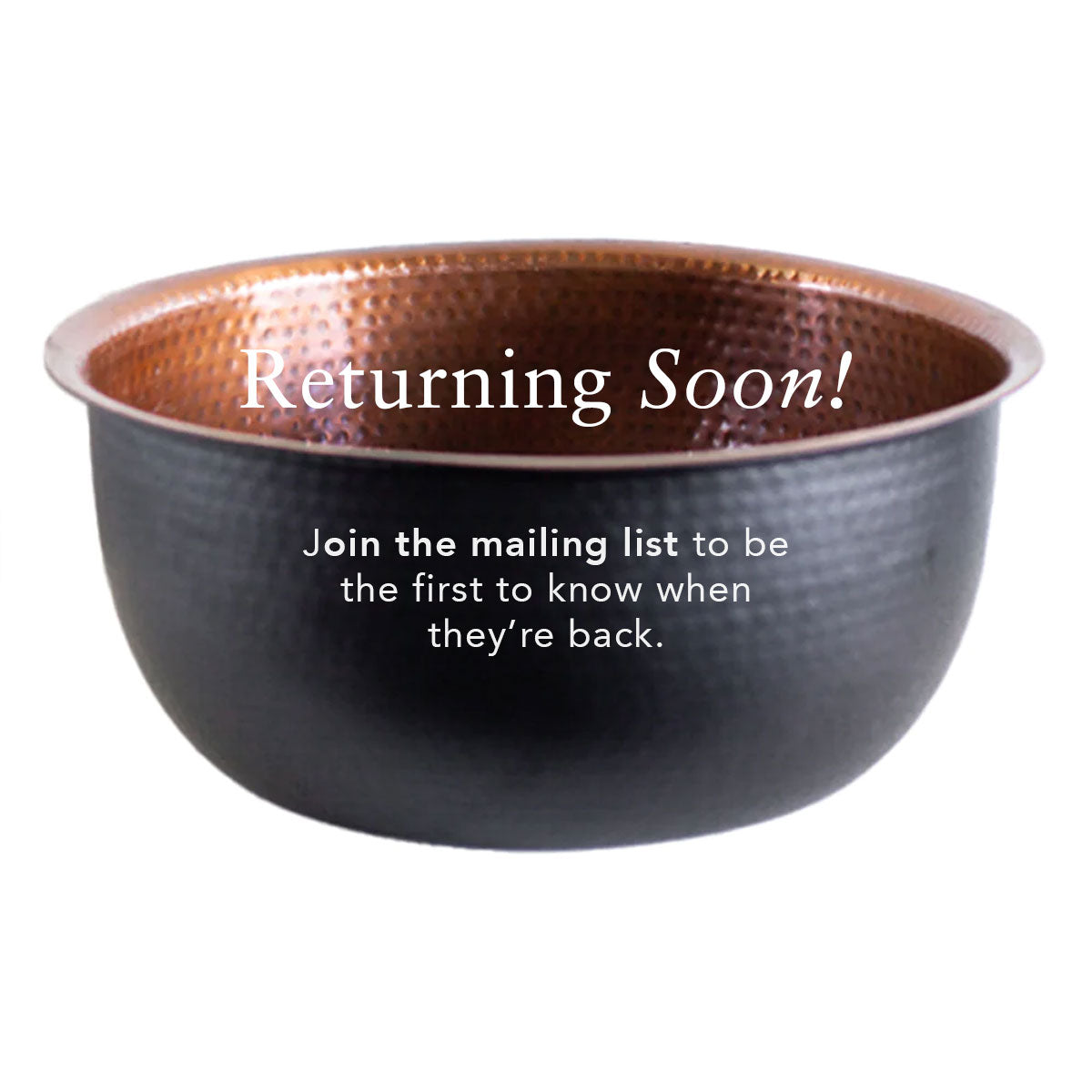 Hand-Hammered Copper Pedicure Bowl with Black